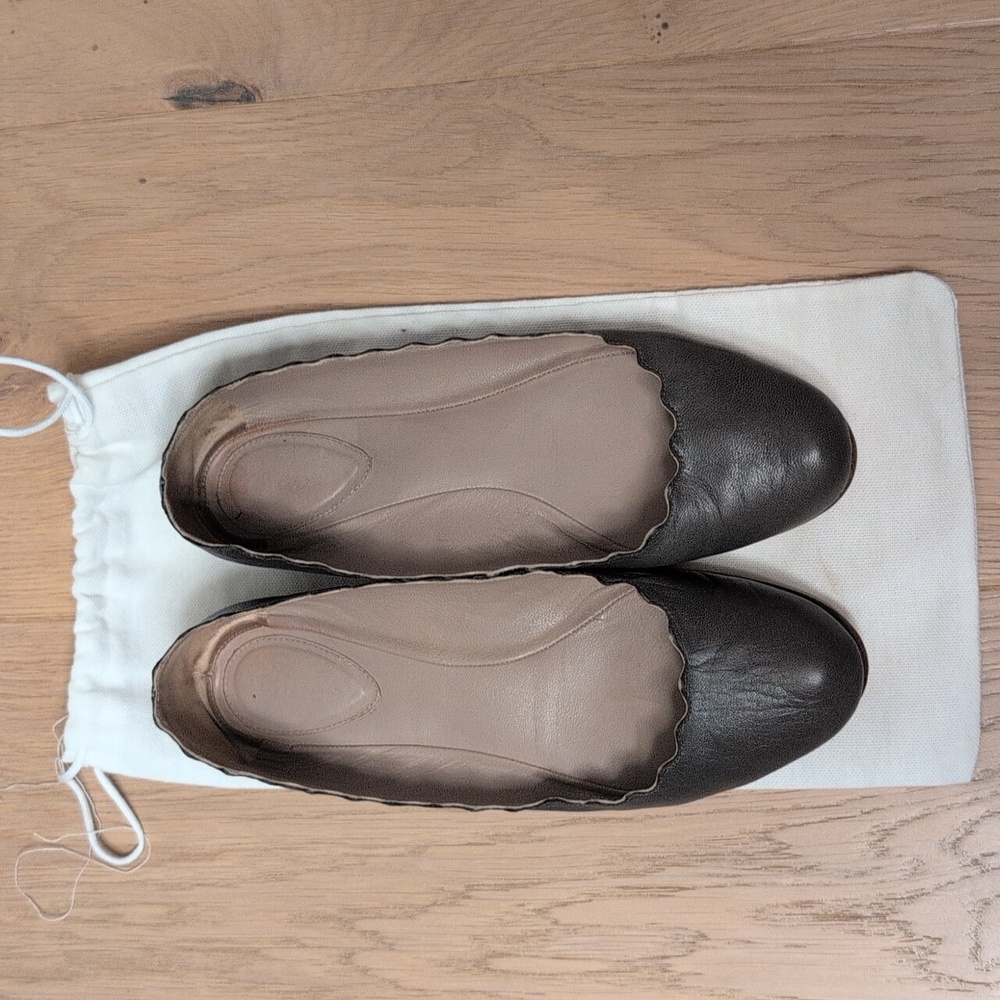Gray Chloe Scalloped Edge Loafers